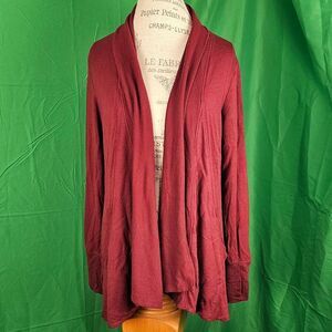 Athleta Womens Burgundy Pranayama Wrap Cardigan Sweater Medium